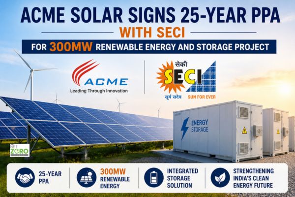 ACME Solar Signs 25-Year PPA with SECI for 300MW Renewable Energy and Storage Project