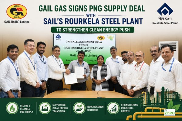 GAIL Gas Signs PNG Supply Deal with SAIL’s Rourkela Steel Plant to Strengthen Clean Energy Push