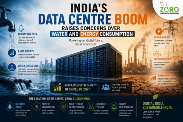 India’s Data Centre Boom Raises Concerns Over Water and Energy Consumption
