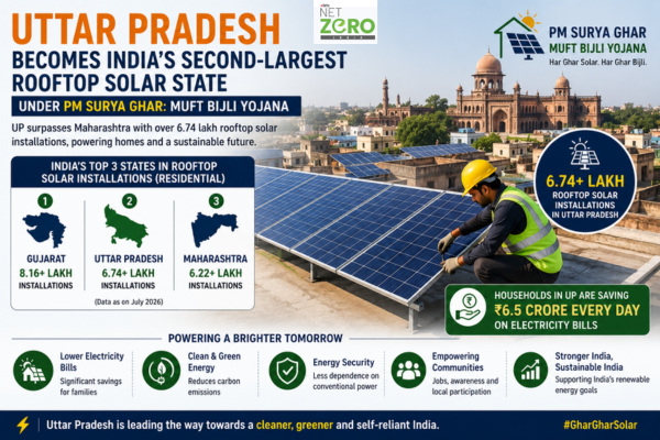 Uttar Pradesh Becomes India's Second-Largest Rooftop Solar State Under PM Surya Ghar
