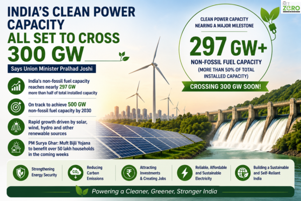 India's Clean Power Capacity Set to Cross 300 GW Milestone, Says Pralhad Joshi