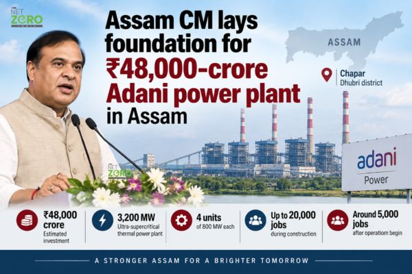 Assam CM Lays Foundation for ₹48,000-Crore Adani Power Plant