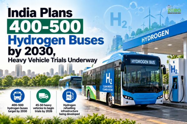 India Plans 400-500 Hydrogen Buses by 2030, Heavy Vehicle Trials Underway